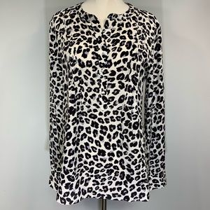 Veronica Beard | Harmony Silk Animal Print Top| 10